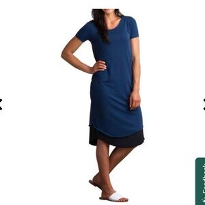 NWT ExOfficio Wanderlux reversible dress size XS indigo/black